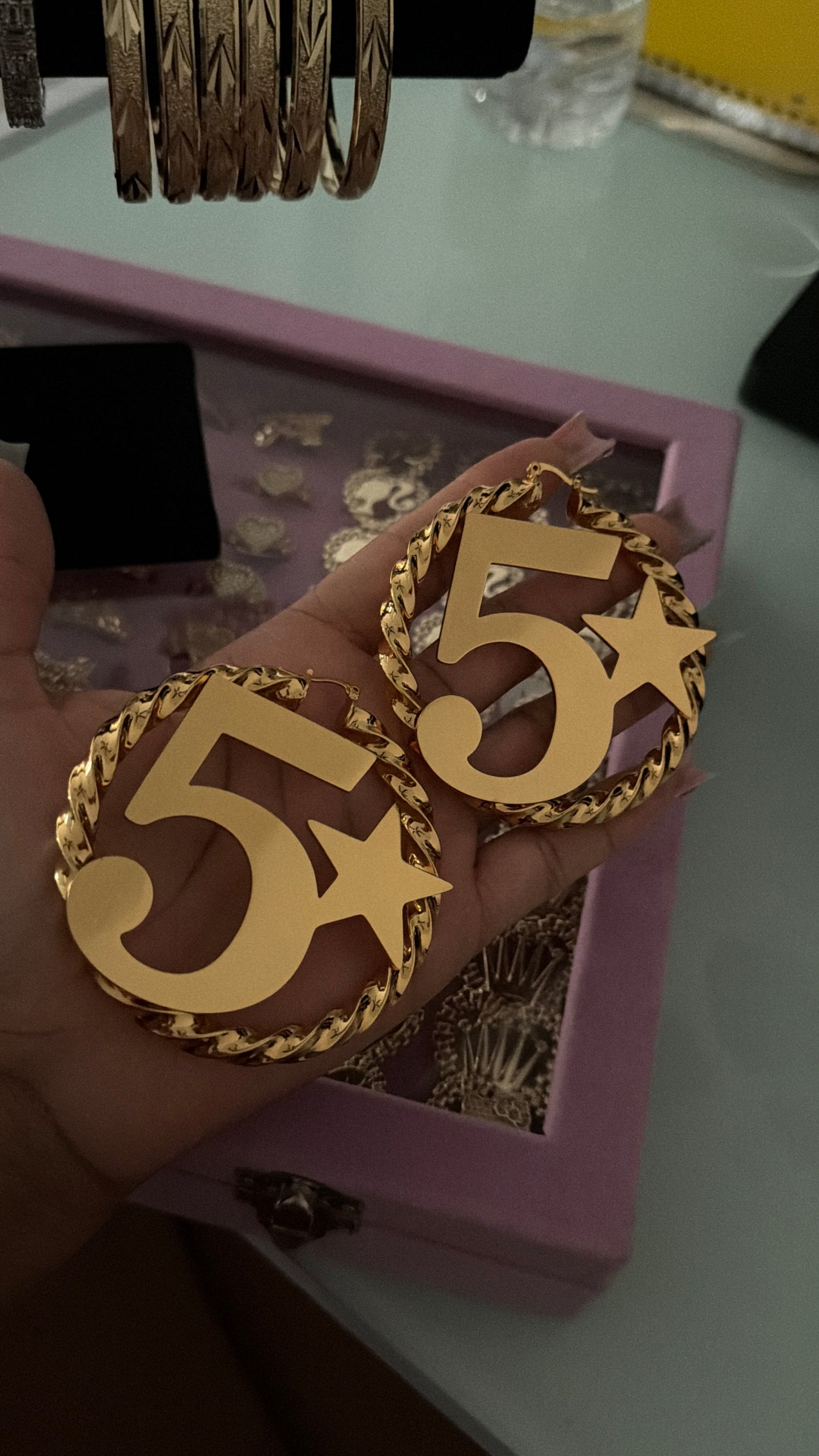 5 star earrings
