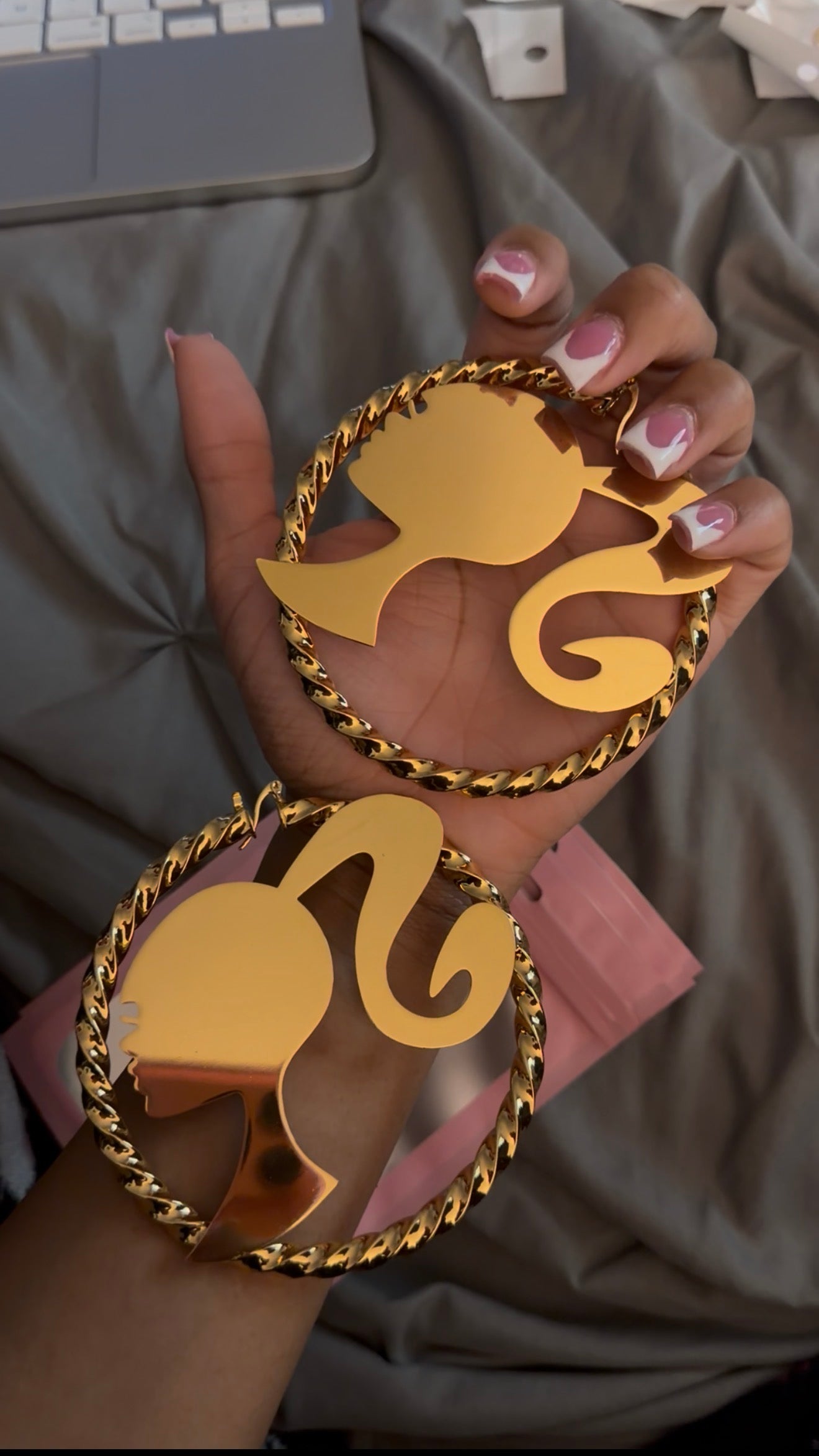 barbie hoop earrings