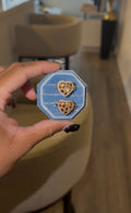 Diamond nugget heart ring
