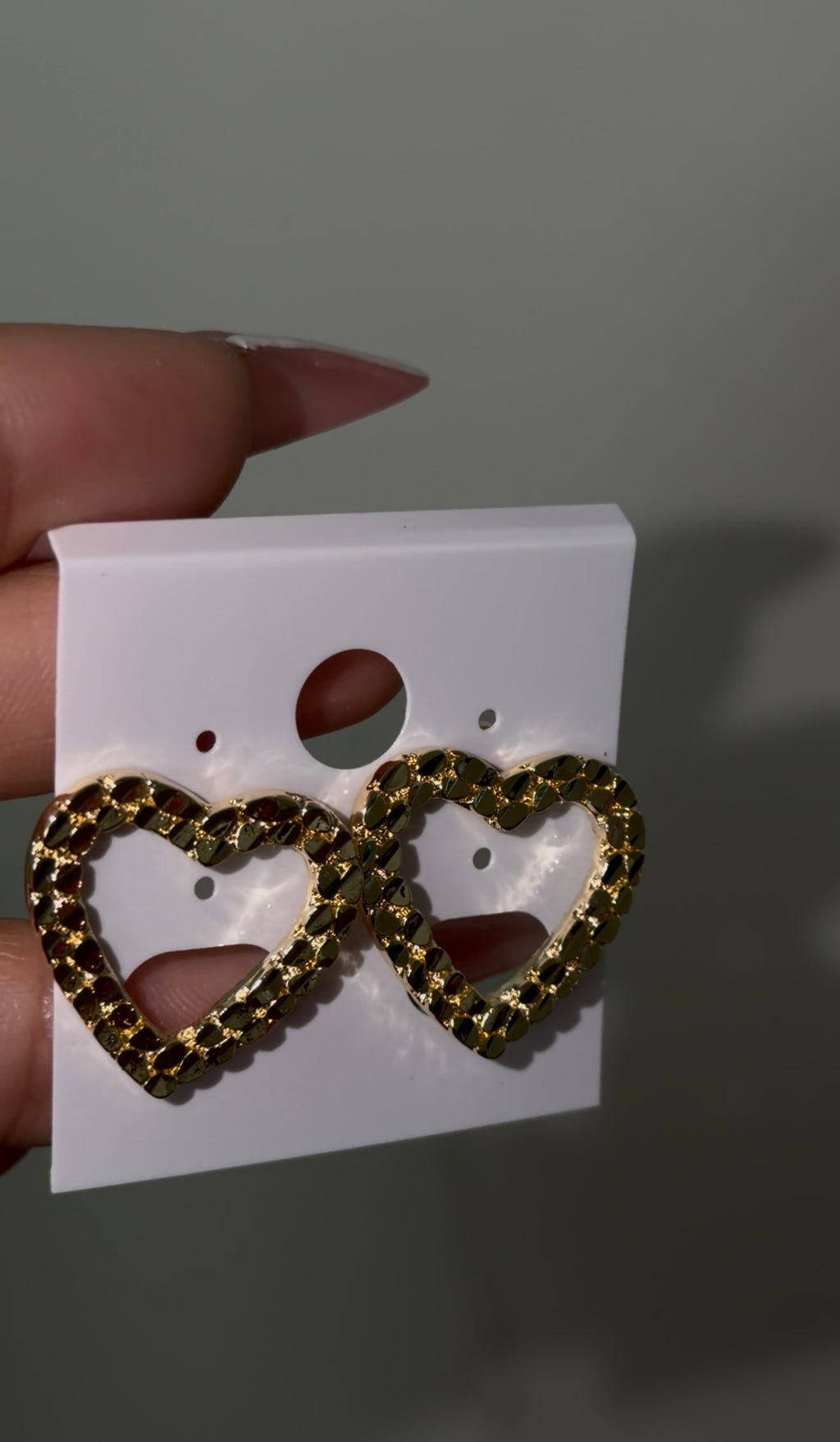 Nugget heart earrings