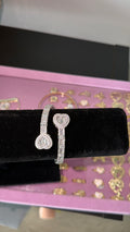 Iced heart bracelet