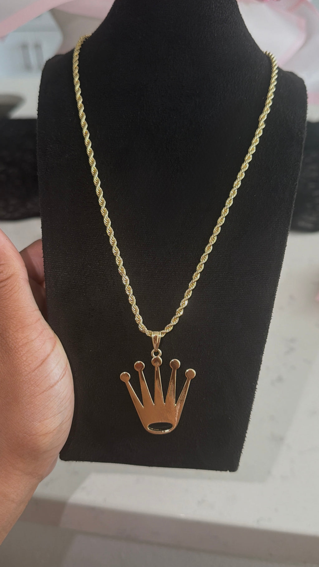 Rollie crown necklace