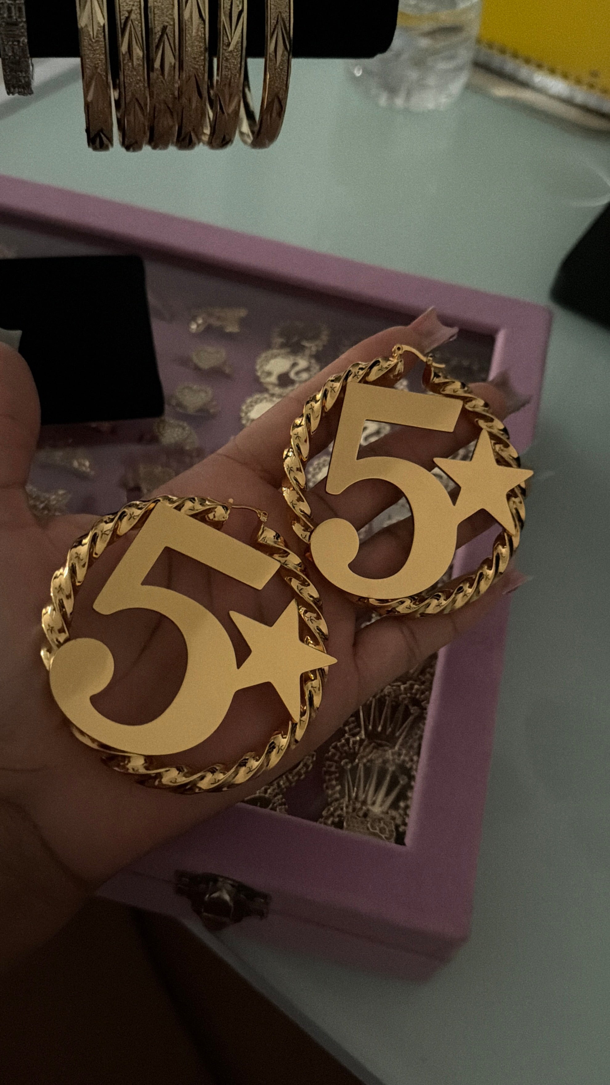 5 star earrings