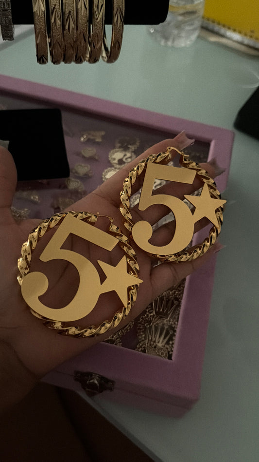 5 star earrings