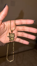 HK with AK necklace