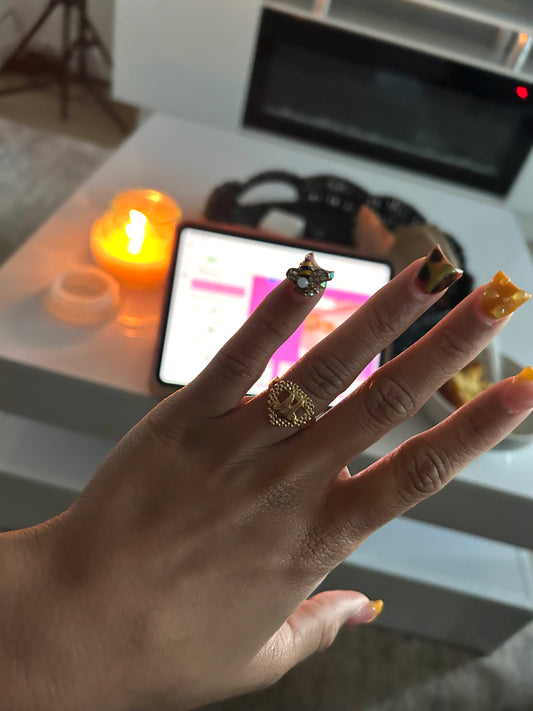 Custom Heart Initial Ring