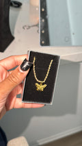 butterfly nugget necklace