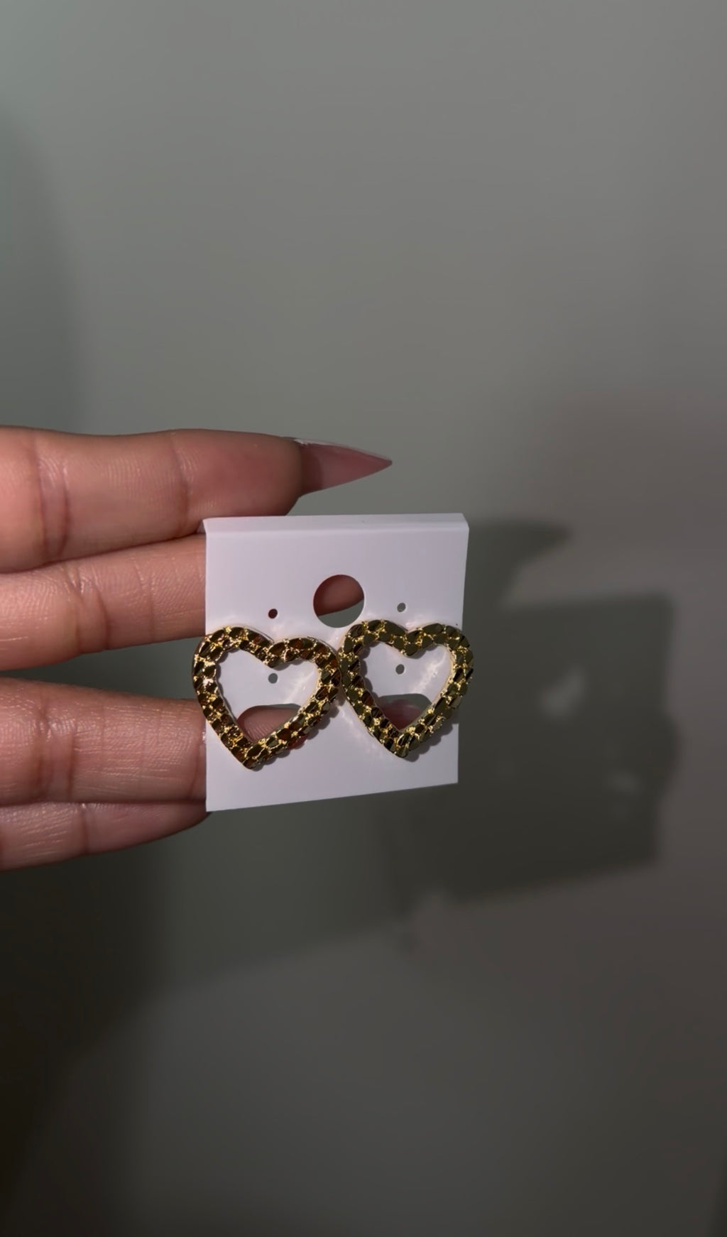 Nugget heart earrings