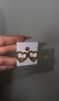 Nugget heart earrings