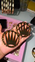 Rollie crown hoop earrings