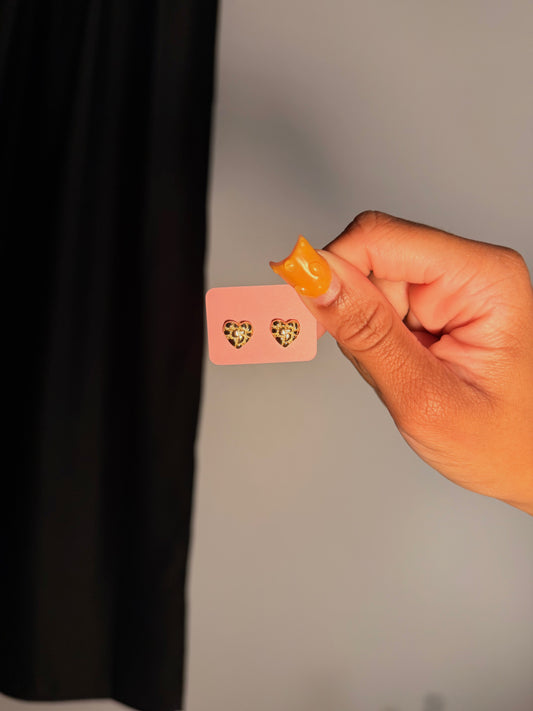 nugget heart earrings